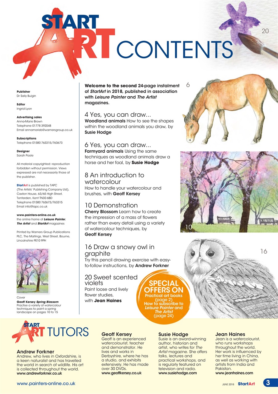 Start Art Preview Pages