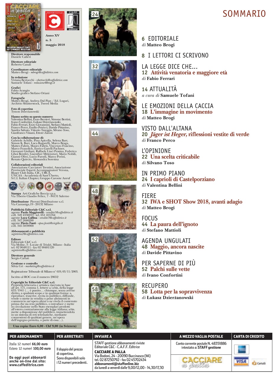 Caccia Magazine Preview Pages