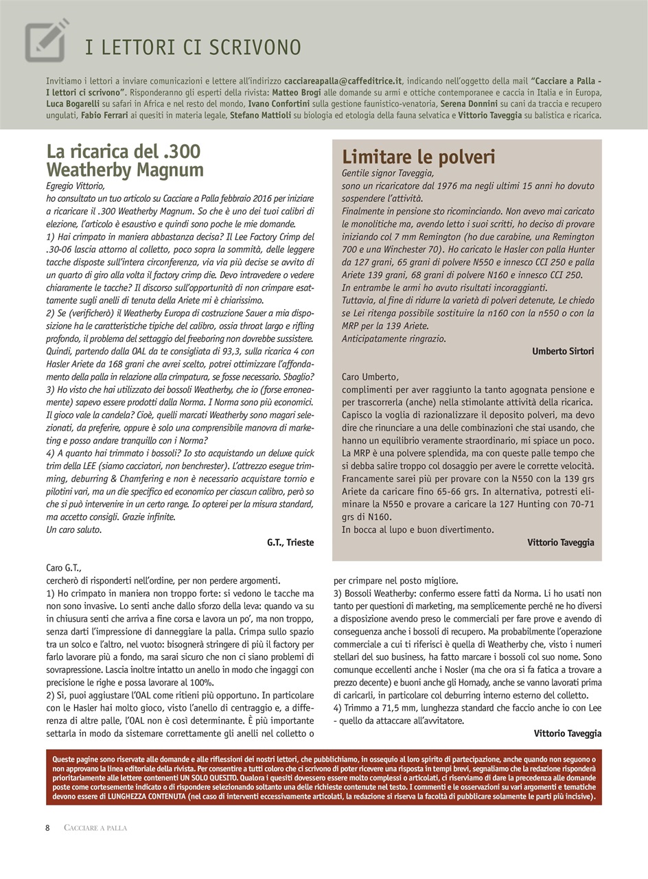 Caccia Magazine Preview Pages