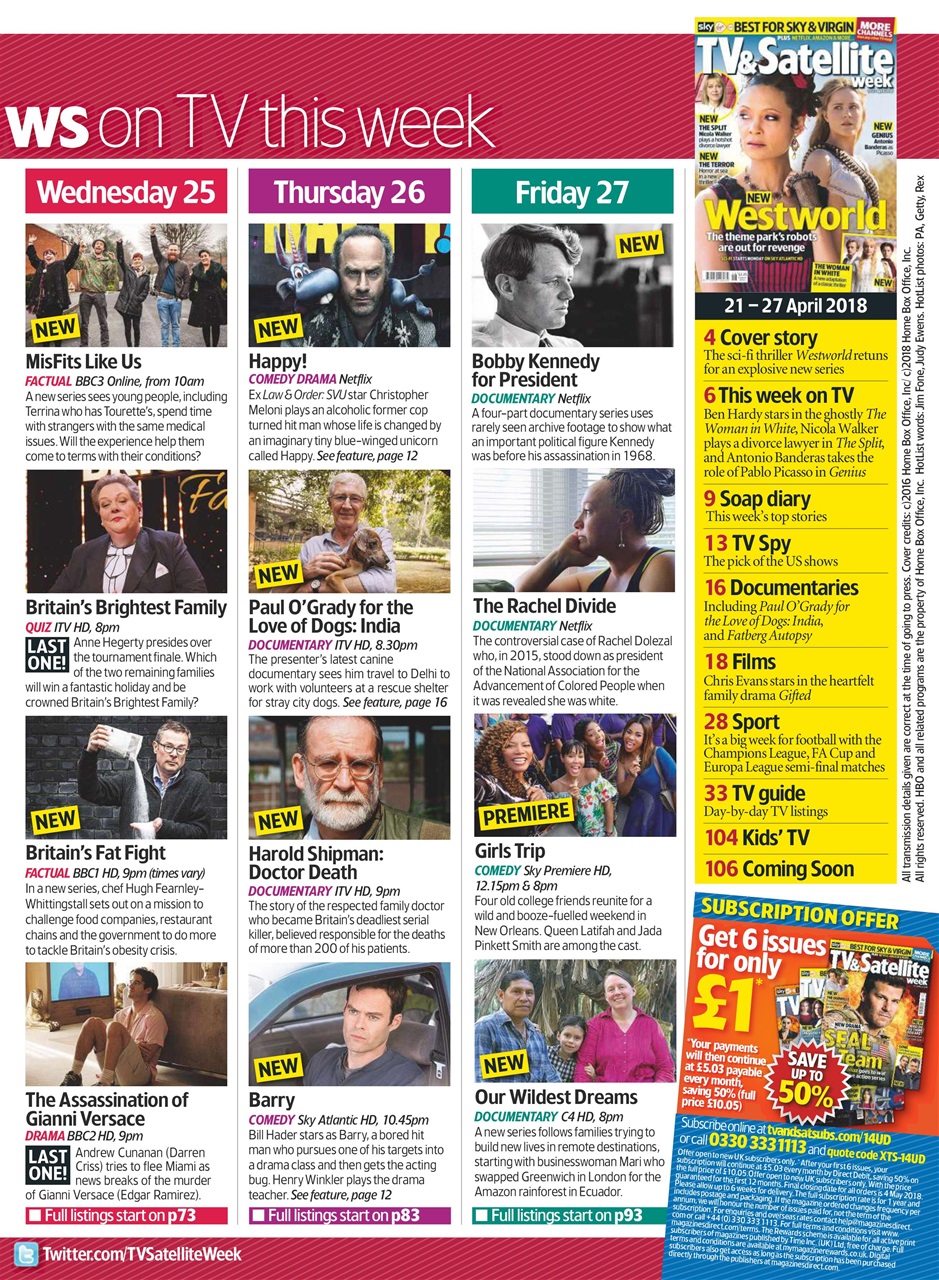 TV & Satellite Week Preview Pages