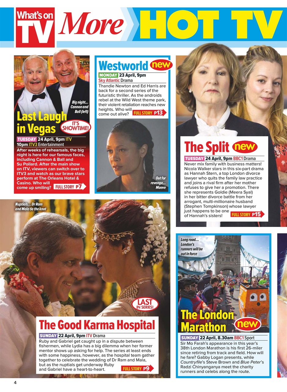 What's on TV Preview Pages