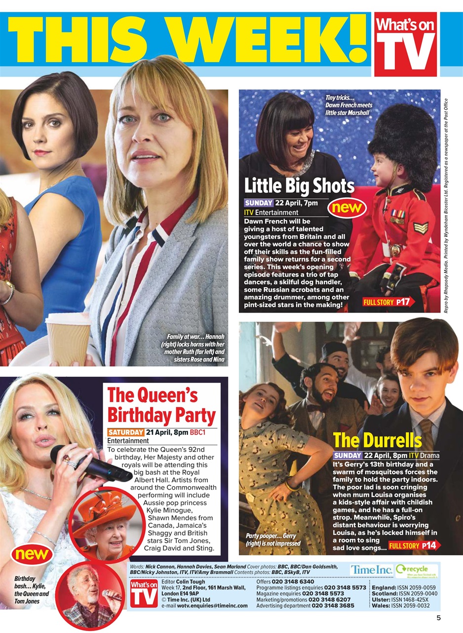 What's on TV Preview Pages