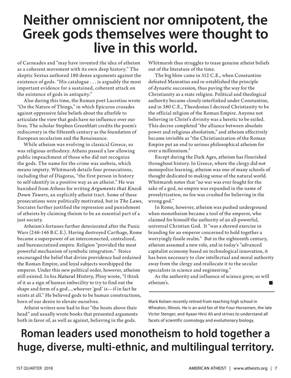 American Atheist Preview Pages