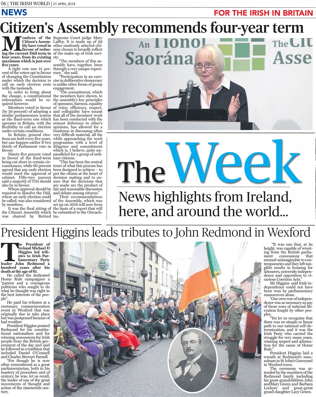 Irish World Preview Pages