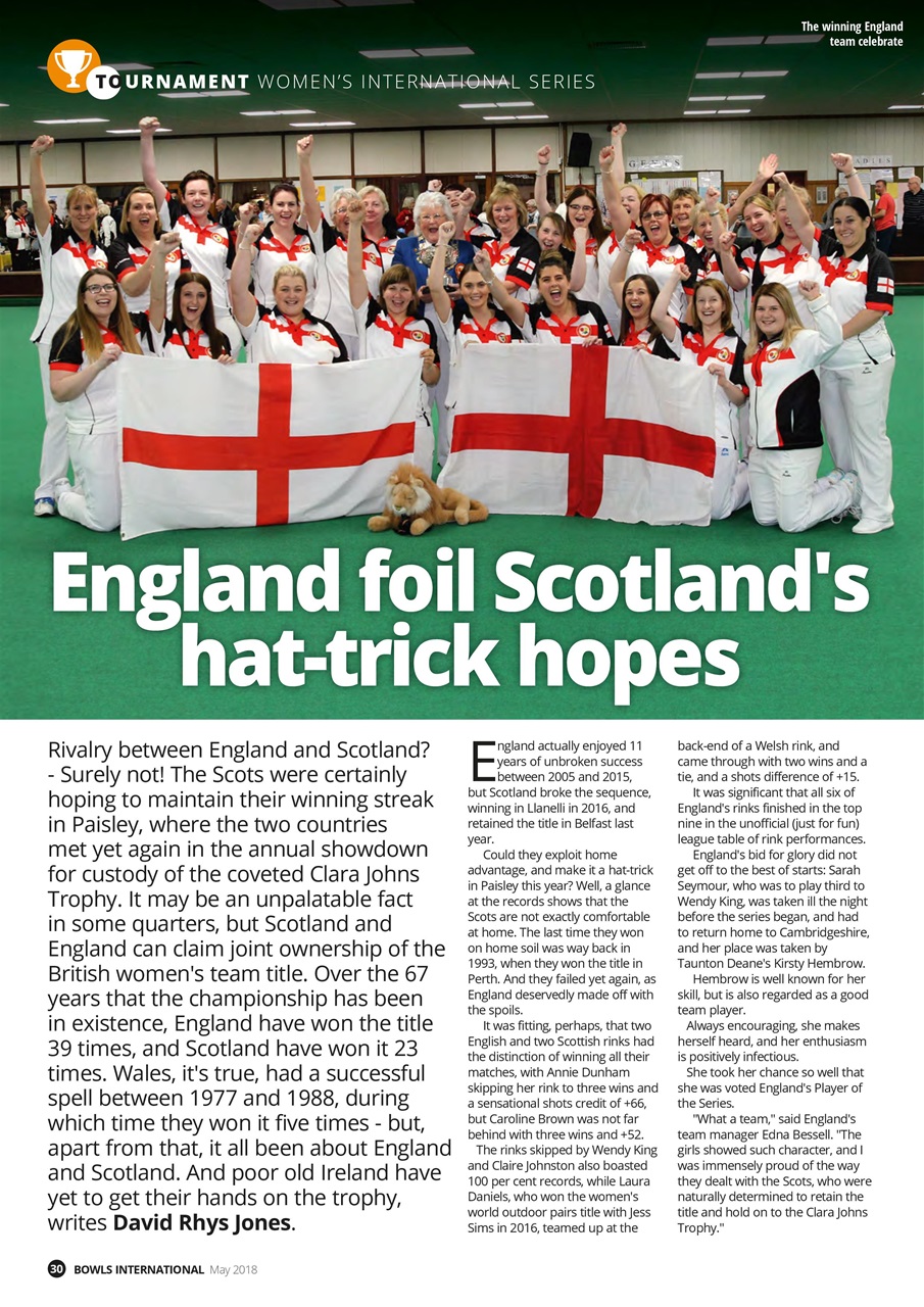 Bowls International Preview Pages