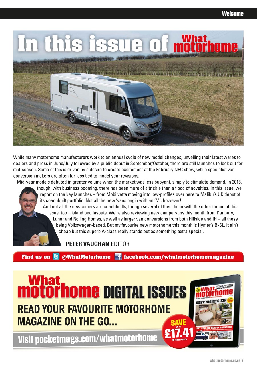 What Motorhome magazine Preview Pages
