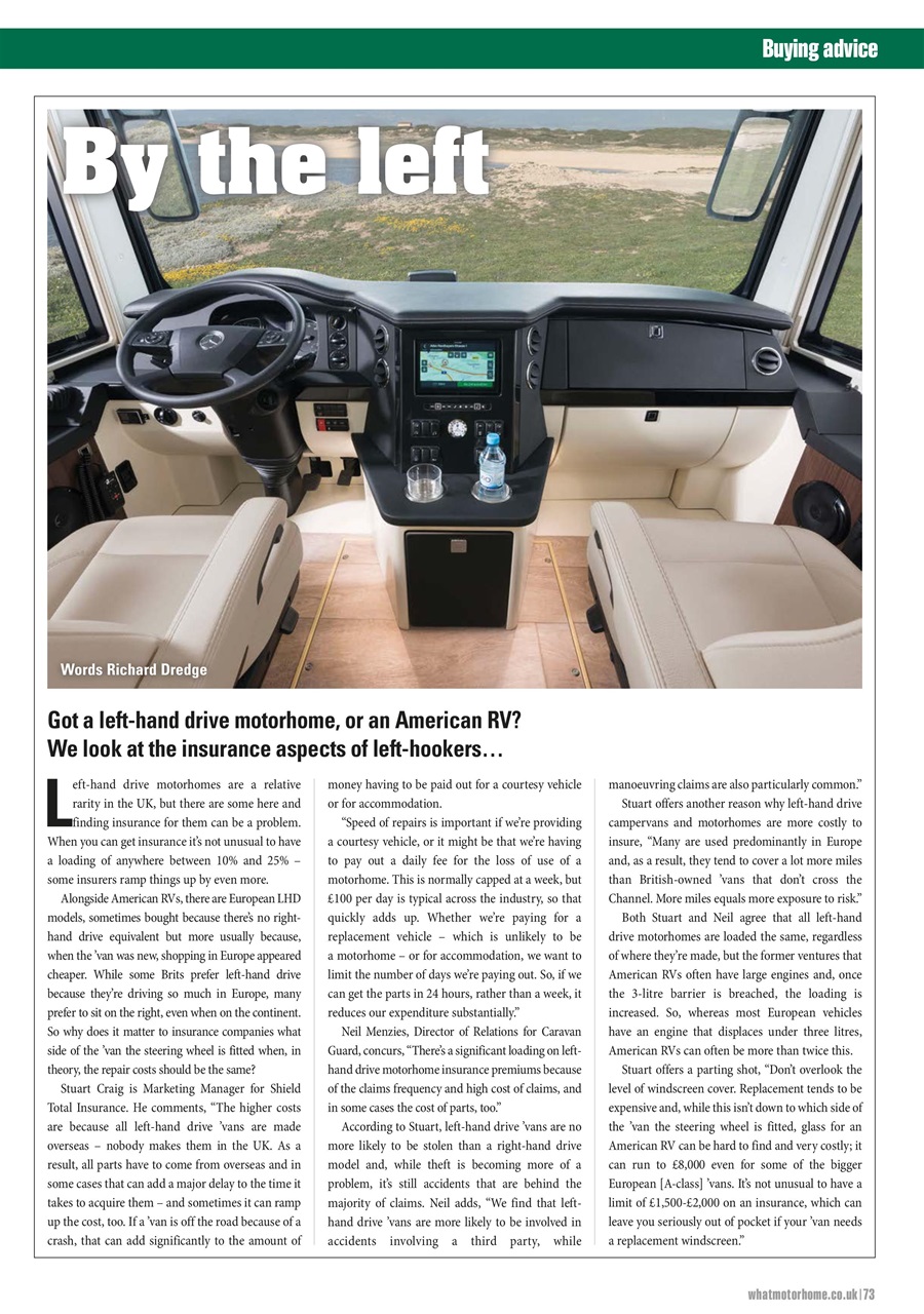 What Motorhome magazine Preview Pages