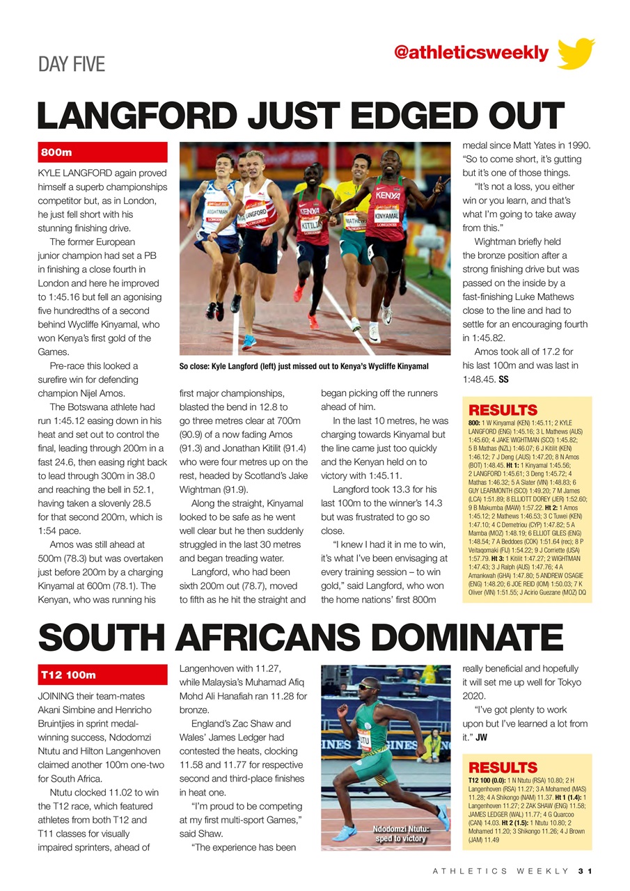 AW – Athletics Weekly Magazine Preview Pages