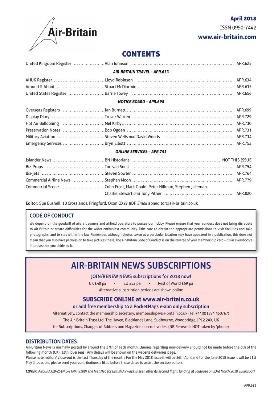 Air Britain News Preview Pages