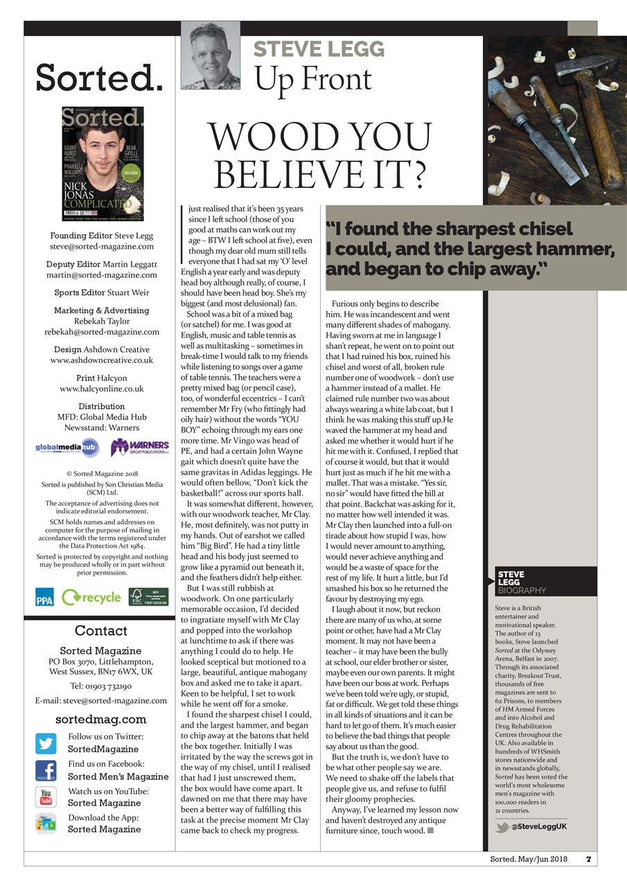 Sorted Magazine – The men's mag with morals Preview Pages