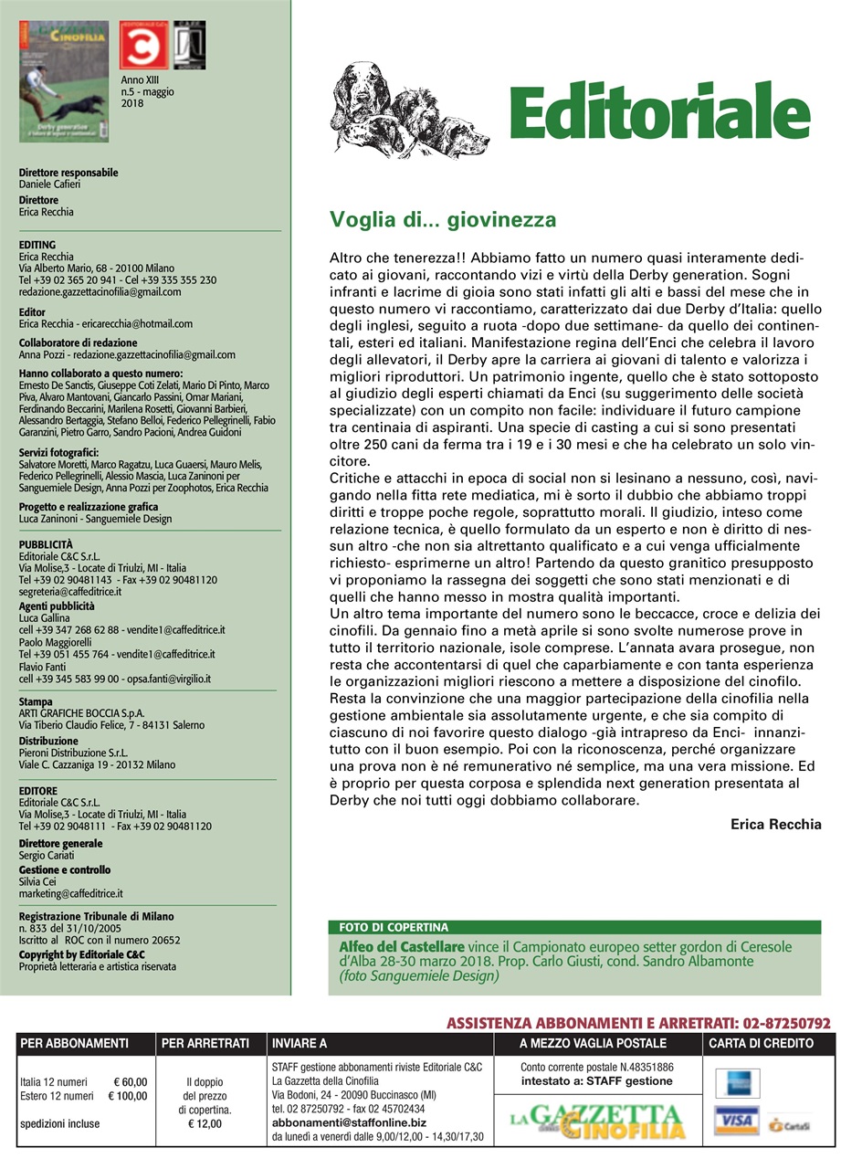 La Gazzetta Della Cinofilia Venatoria Preview Pages