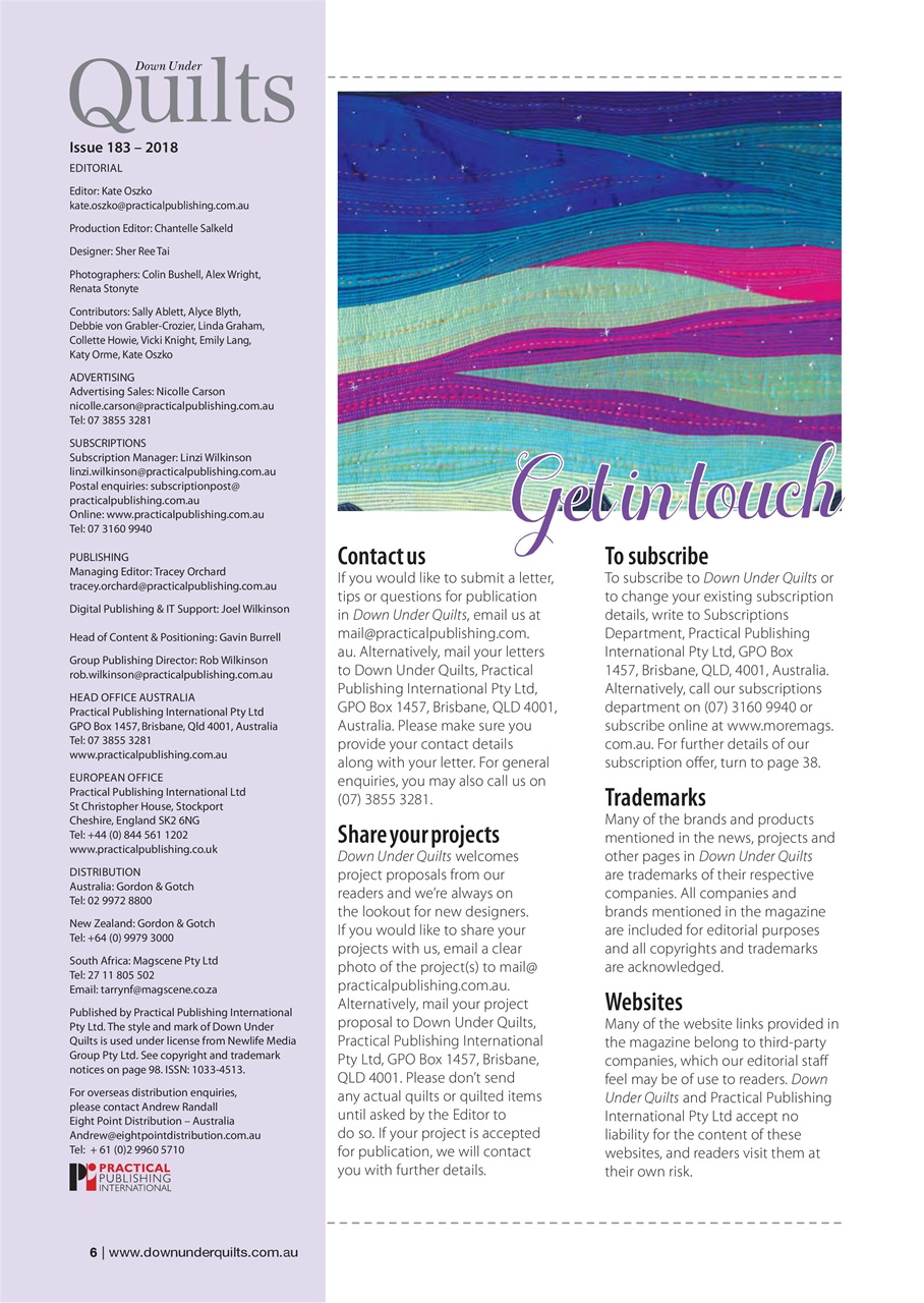 Down Under Quilts Preview Pages