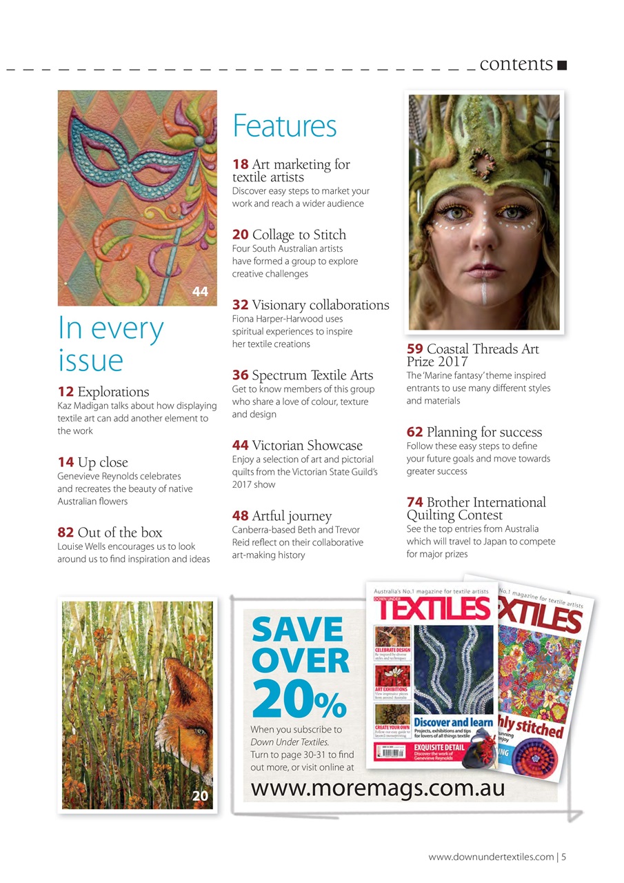 Down Under Textiles Preview Pages