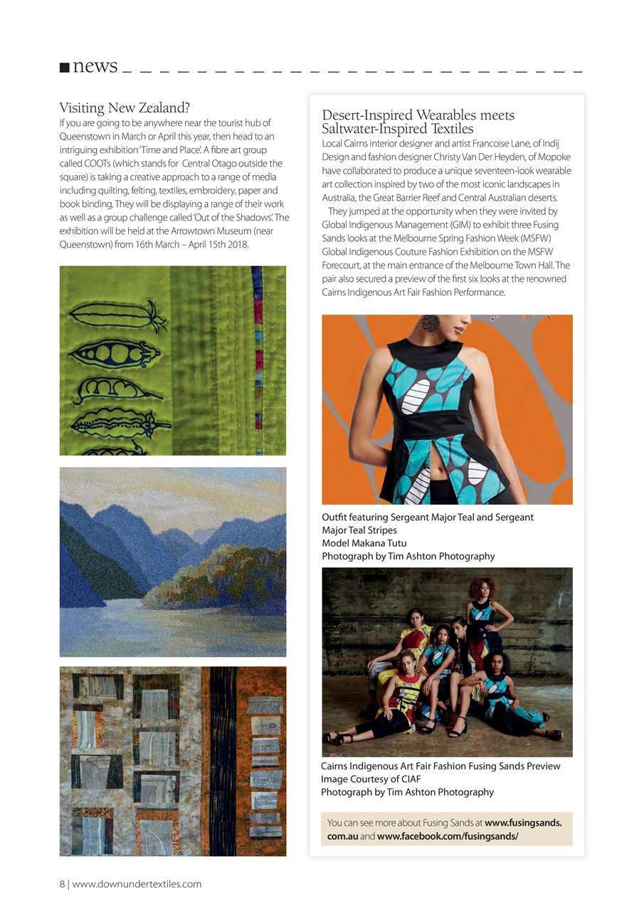 Down Under Textiles Preview Pages