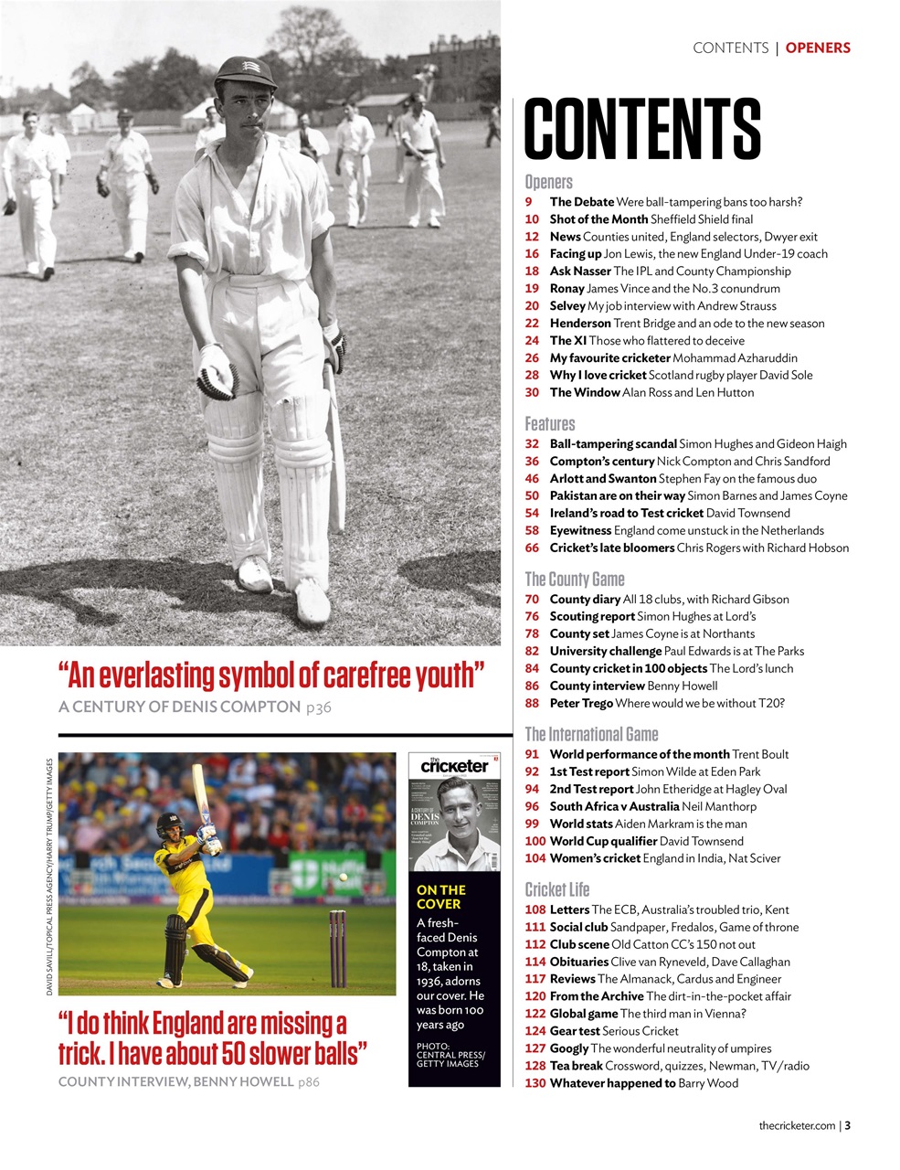 The Cricketer Magazine Preview Pages