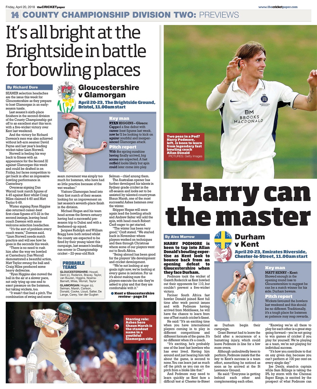 The Cricket Paper Preview Pages