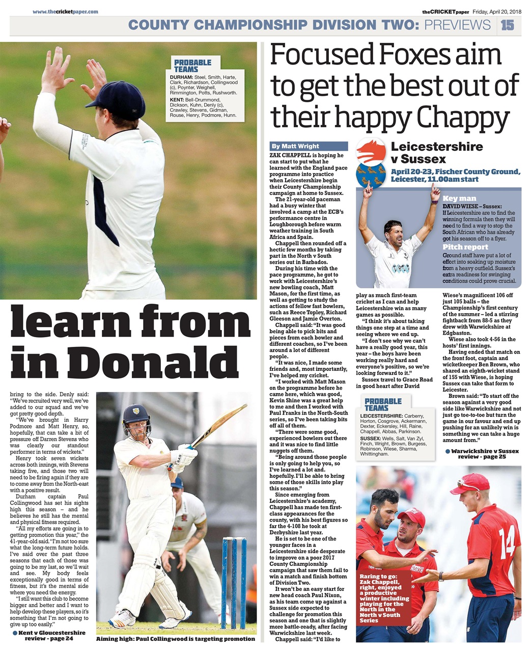 The Cricket Paper Preview Pages