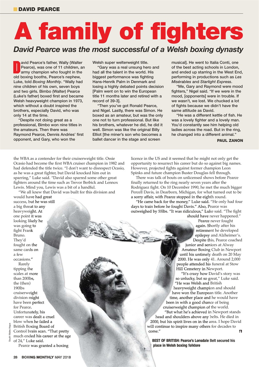 Boxing Monthly Preview Pages
