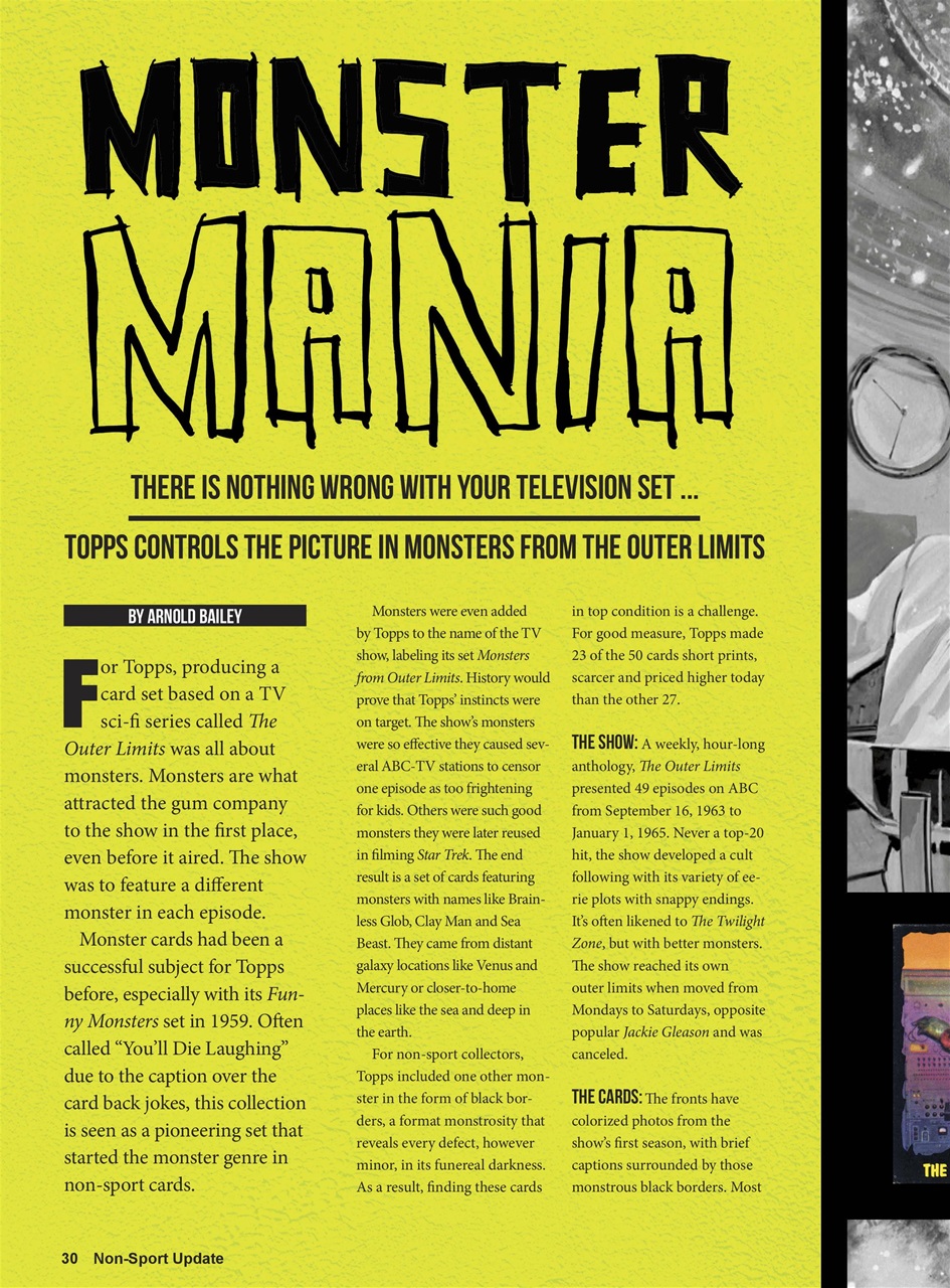 Non-Sport Update Magazine Preview Pages