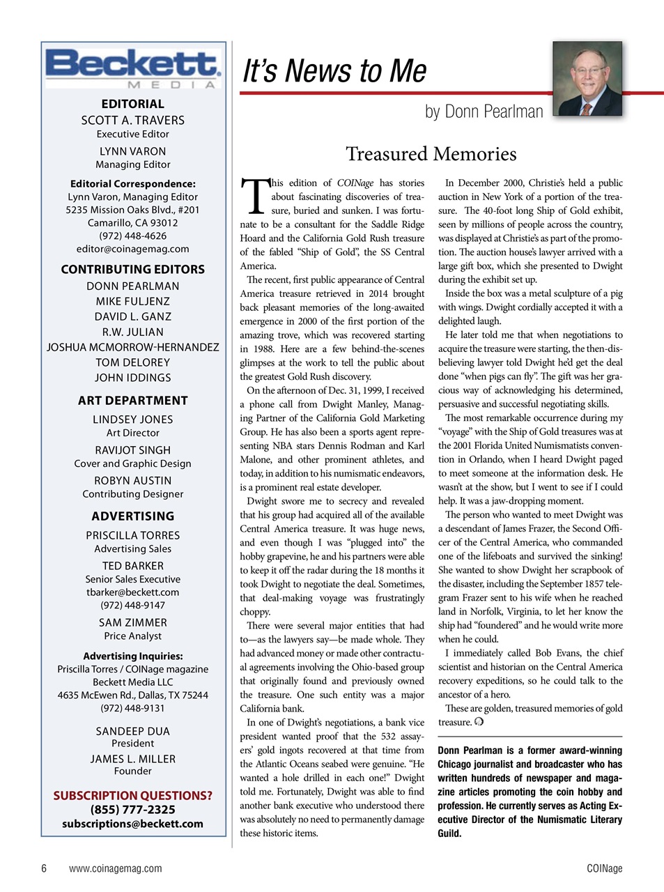 COINage Magazine Preview Pages