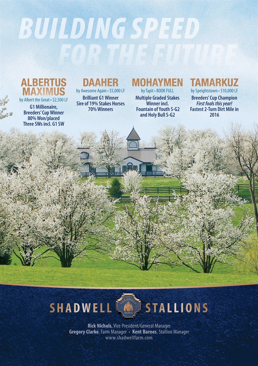 North American Trainer Magazine - horse racing Preview Pages