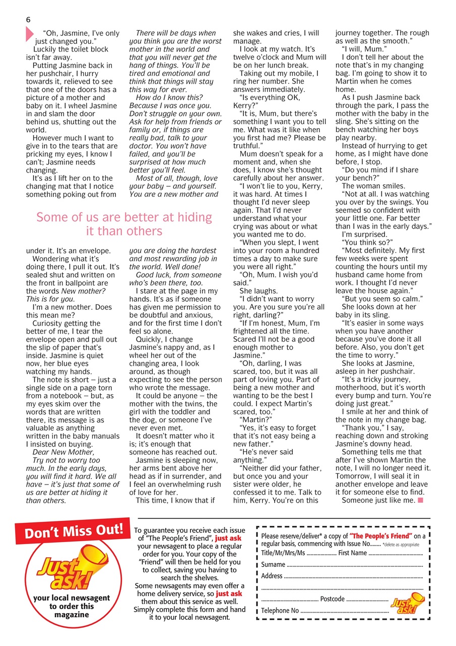 The People’s Friend Preview Pages