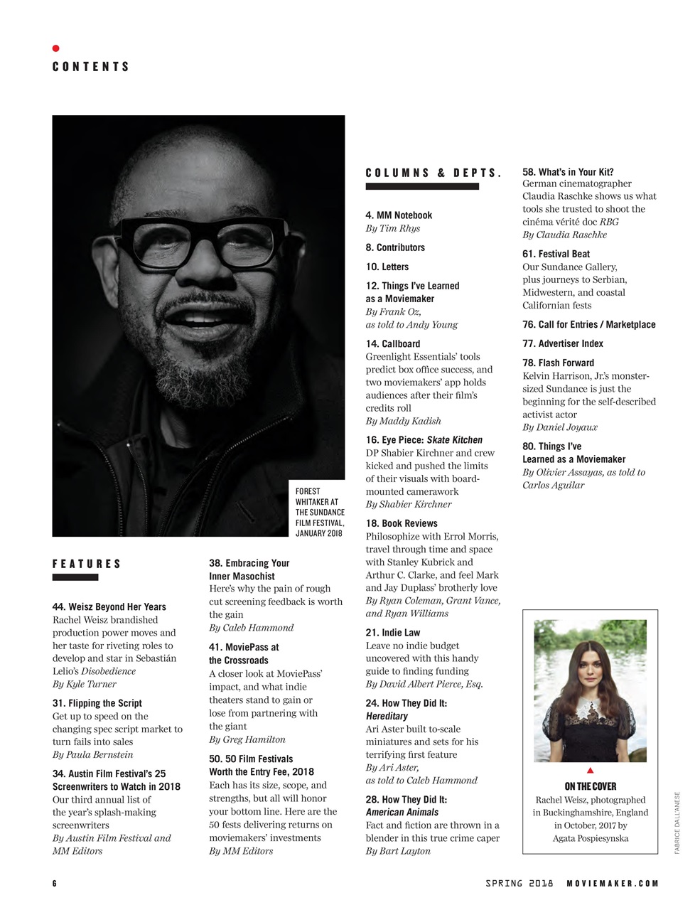 MovieMaker Magazine Preview Pages