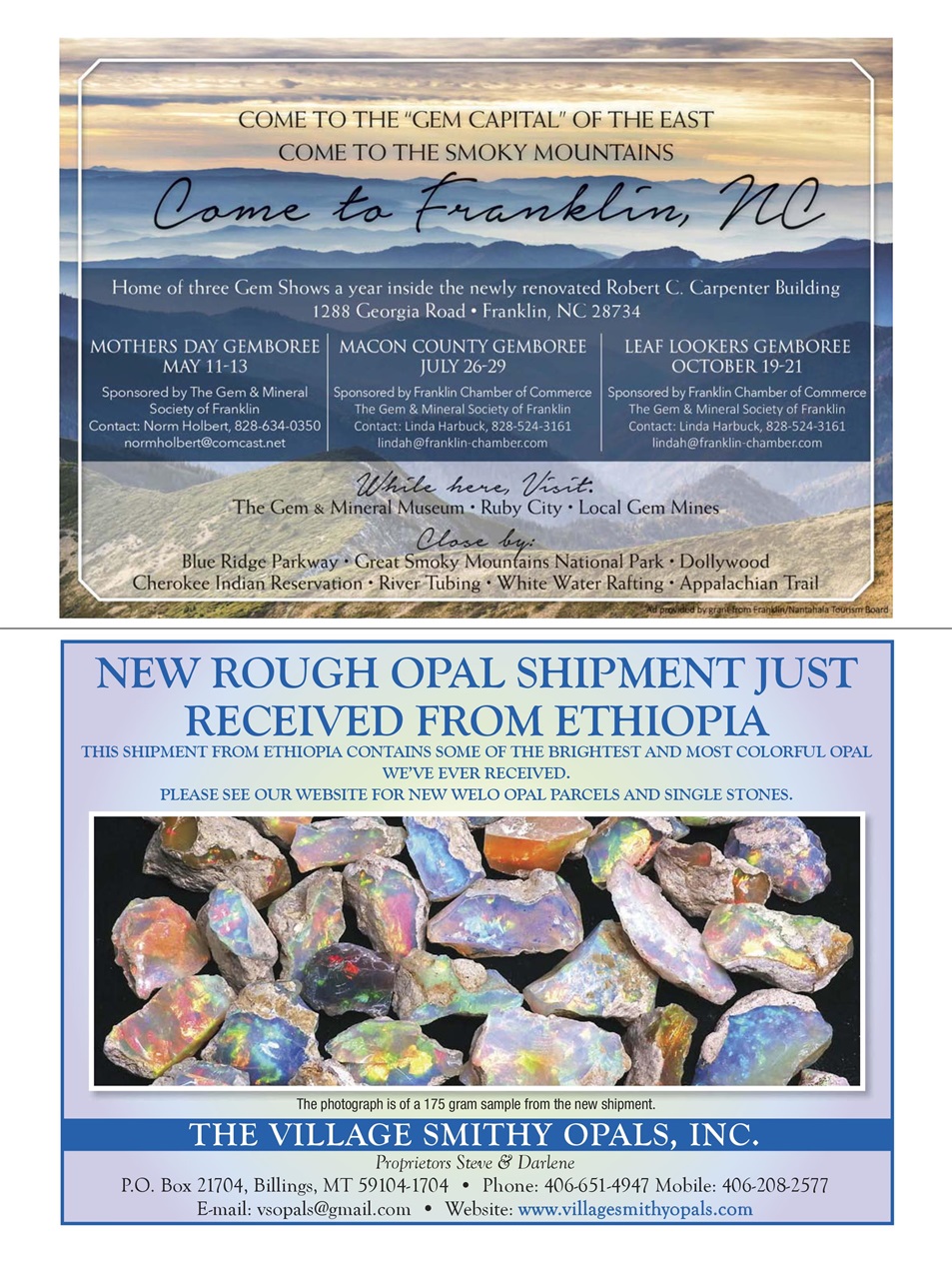 Rock&Gem Magazine Preview Pages