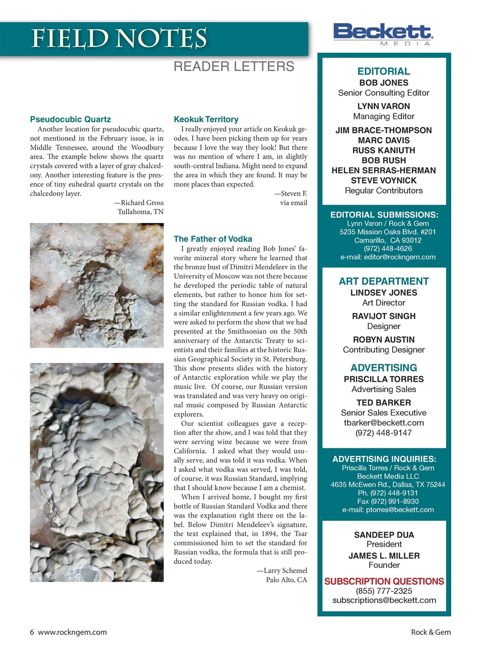 Rock&Gem Magazine Preview Pages