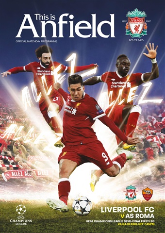 Liverpool FC Programmes issue vs AS Roma 17/18