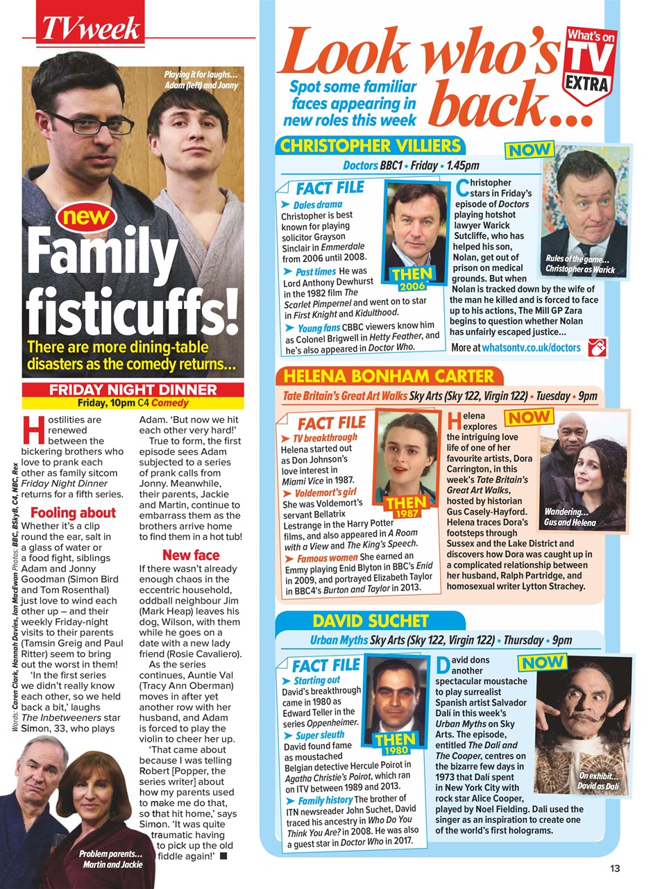 What's on TV Preview Pages