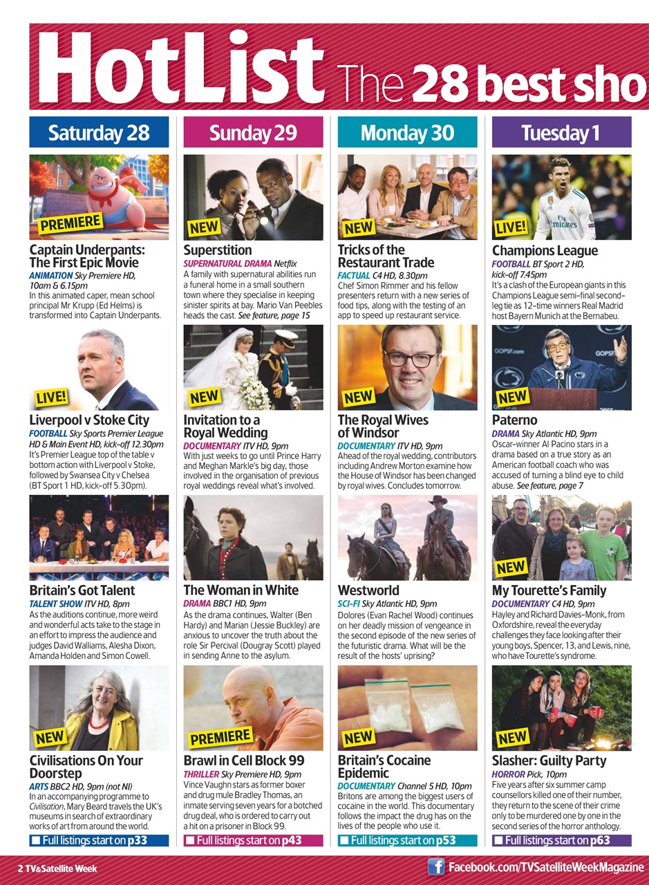 TV & Satellite Week Preview Pages