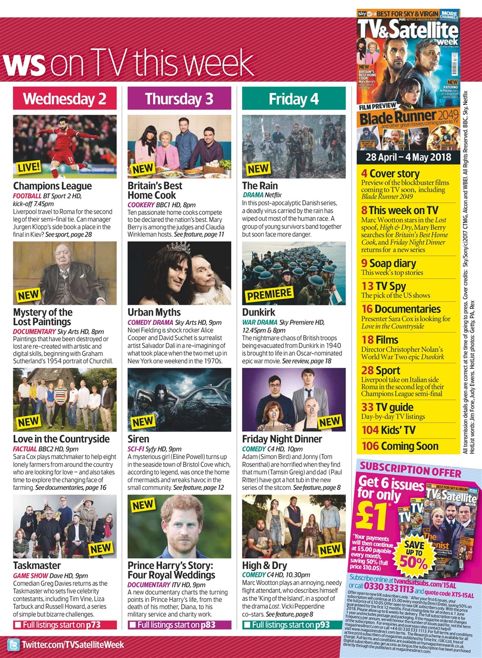 TV & Satellite Week Preview Pages