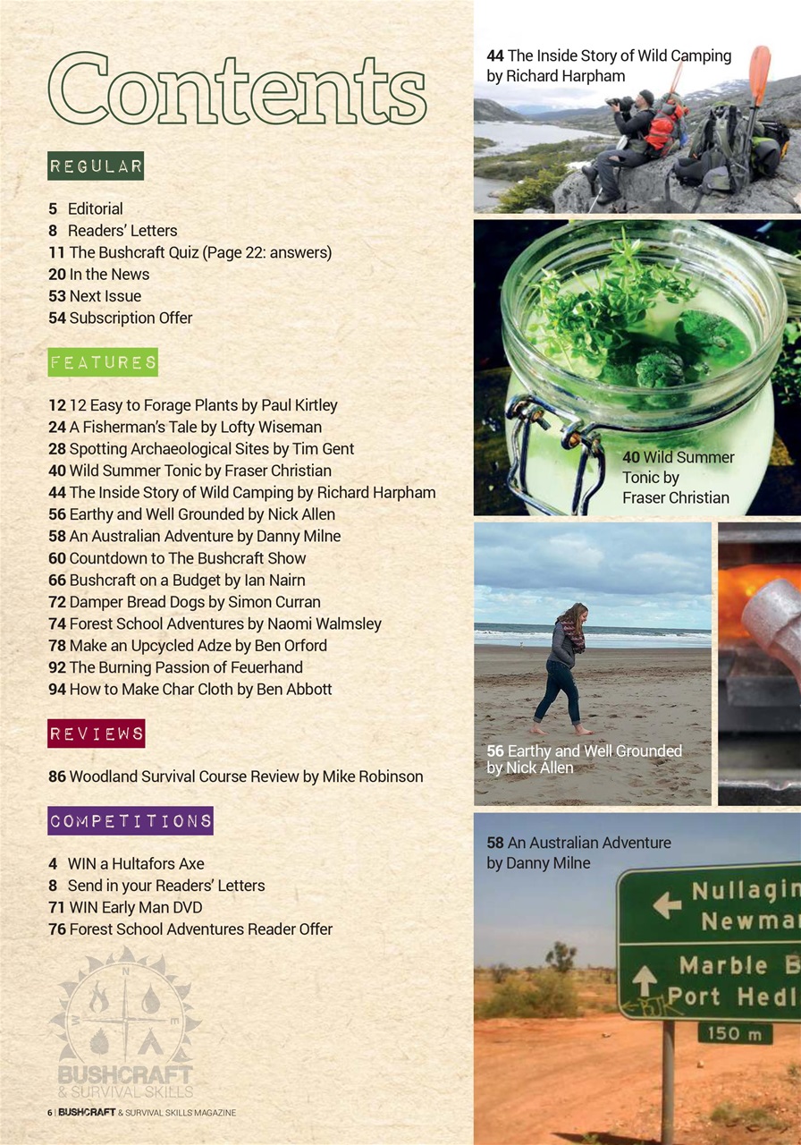Bushcraft & Survival Skills Magazine Preview Pages