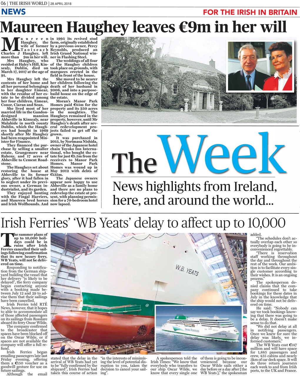 Irish World Preview Pages