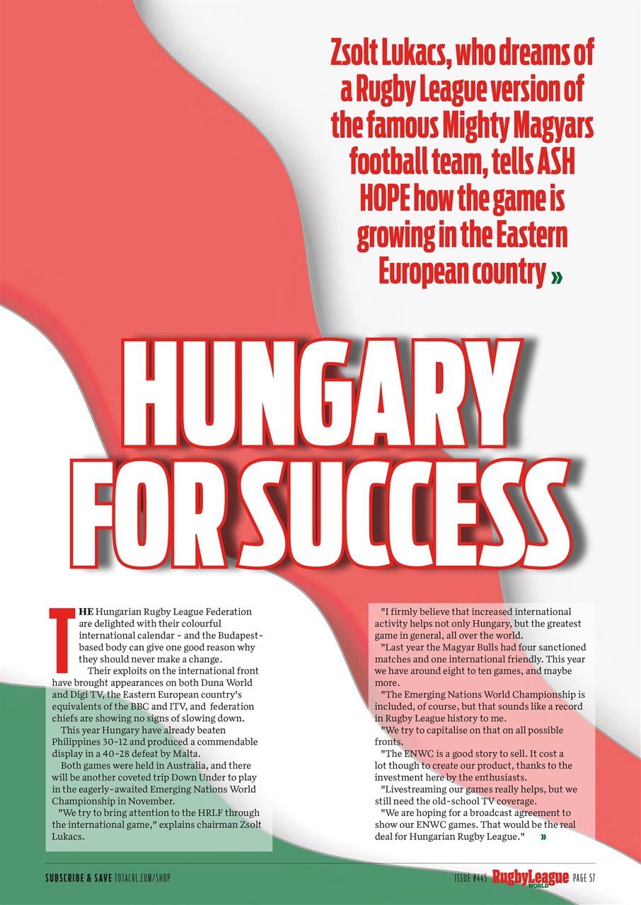 Rugby League World Preview Pages