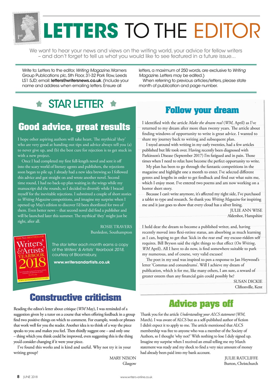 Writing Magazine Preview Pages