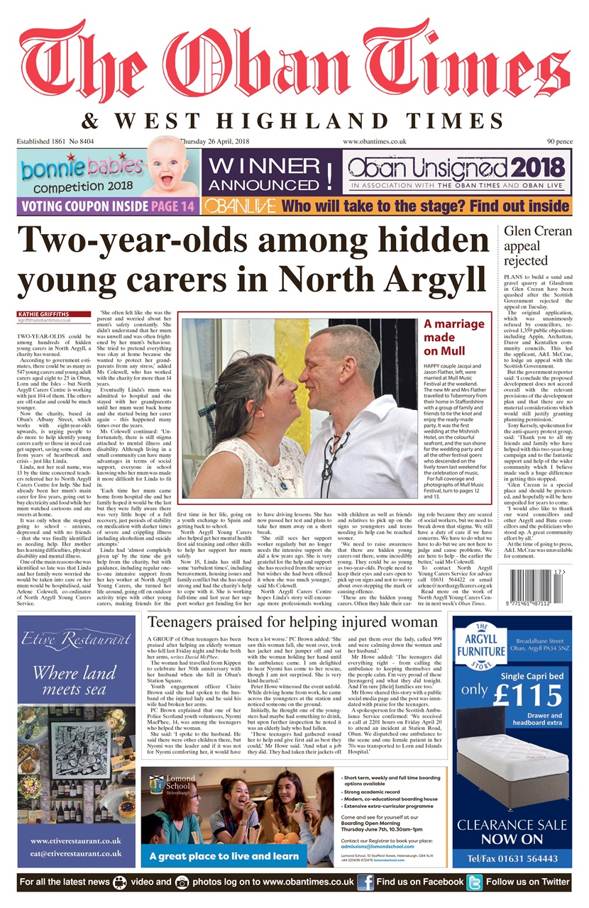 The Oban Times & Lochaber Times Preview Pages