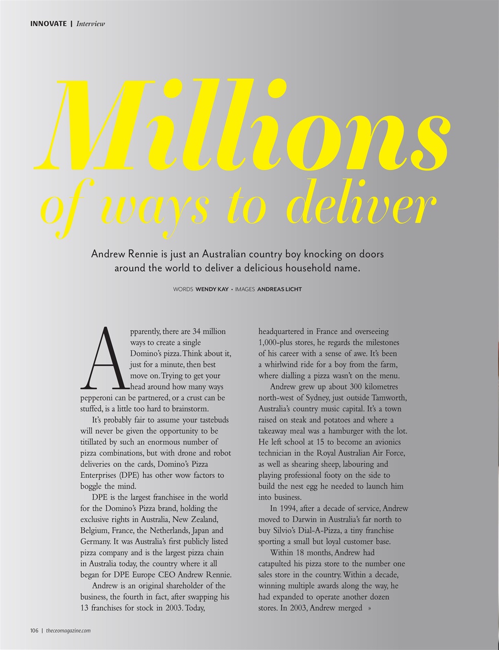 The CEO Magazine EMEA Preview Pages
