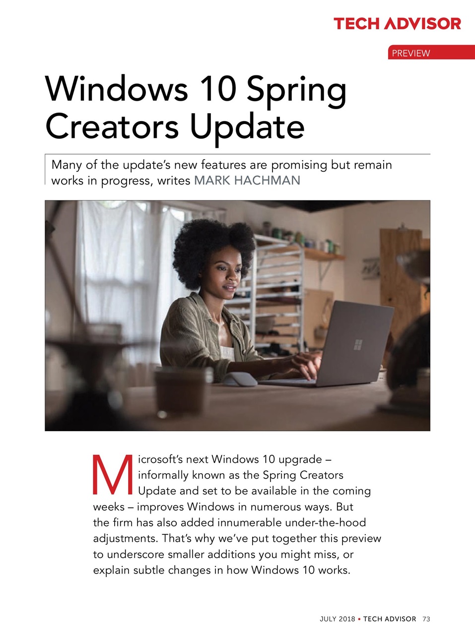 Tech Advisor Preview Pages