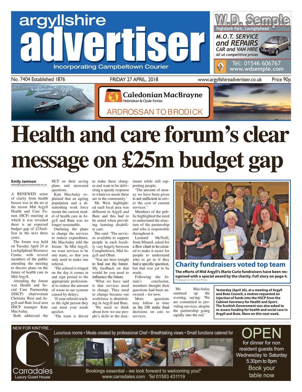 Argyllshire Advertiser Preview Pages