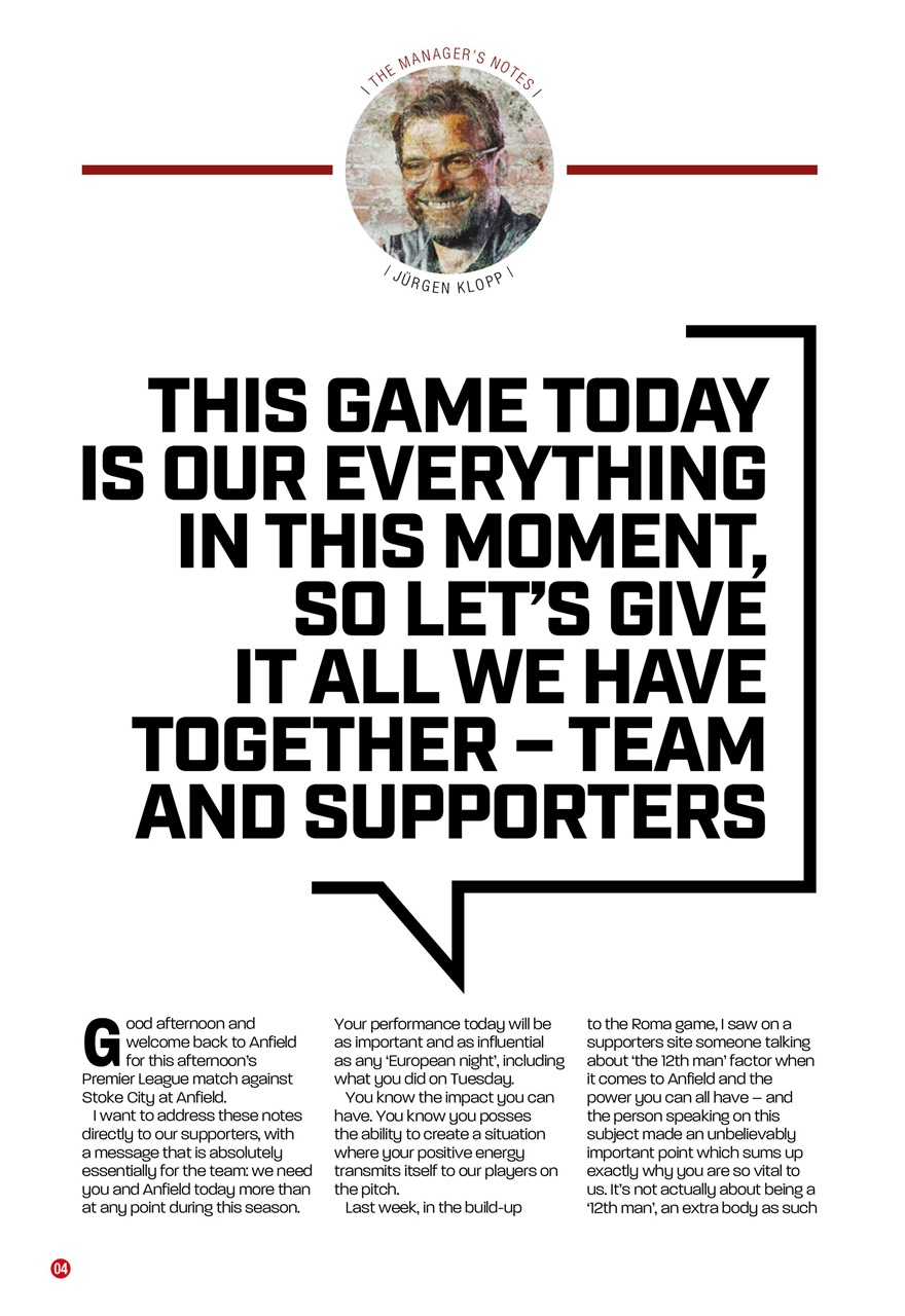 Liverpool FC Programmes Preview Pages
