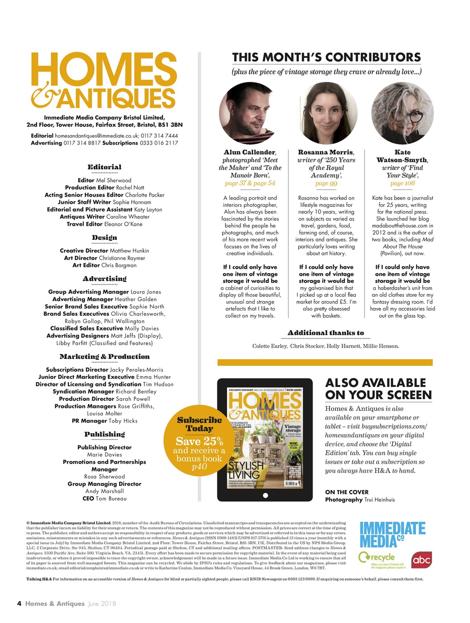 Homes & Antiques Magazine Preview Pages
