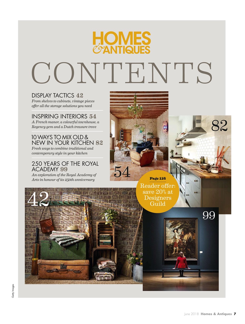 Homes & Antiques Magazine Preview Pages