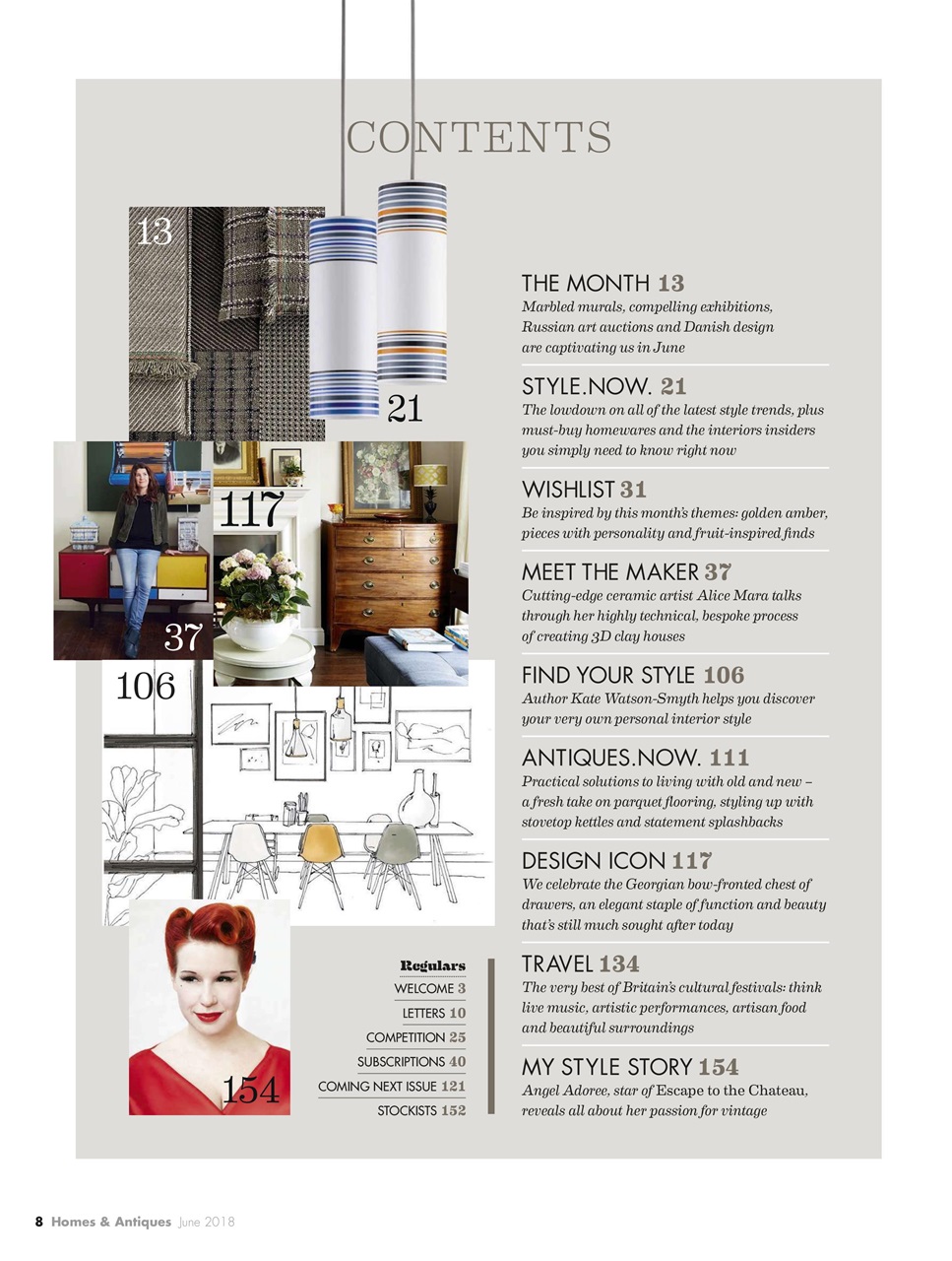 Homes & Antiques Magazine Preview Pages