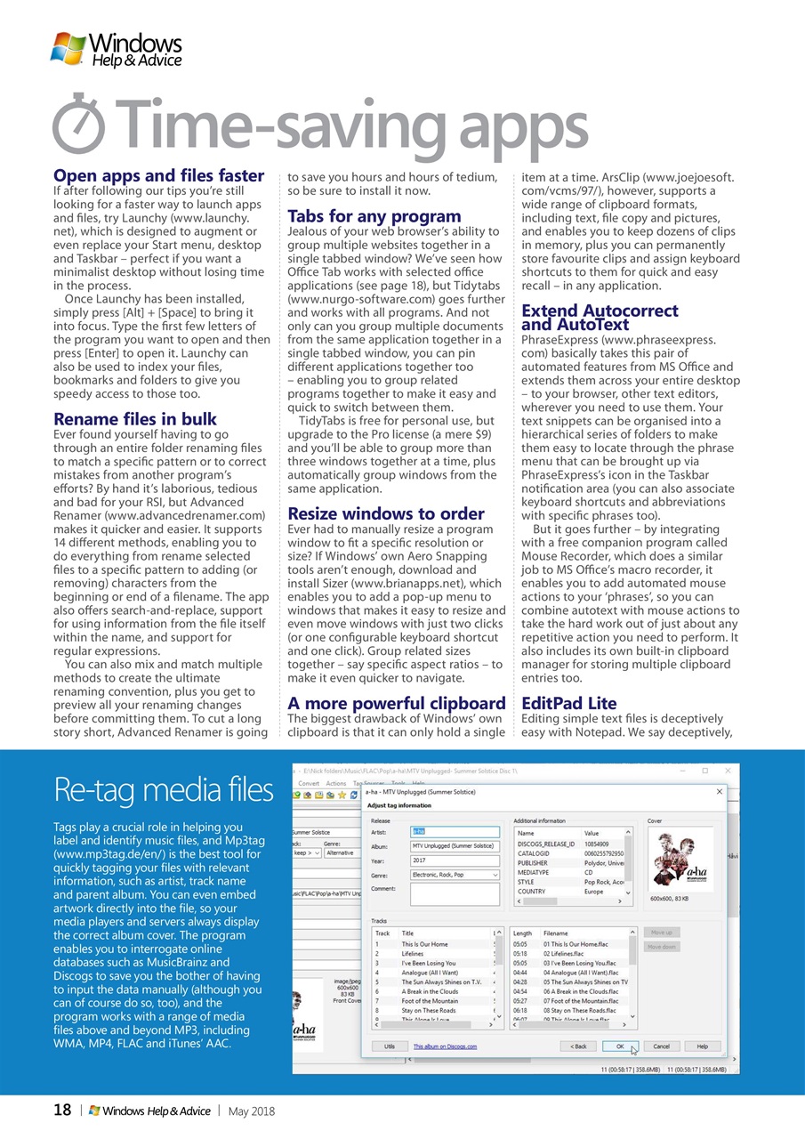 Windows Help & Advice Preview Pages
