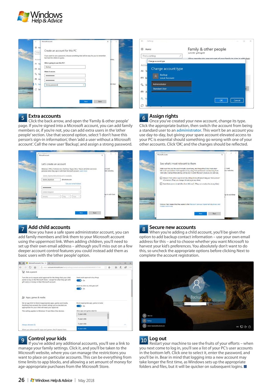 Windows Help & Advice Preview Pages