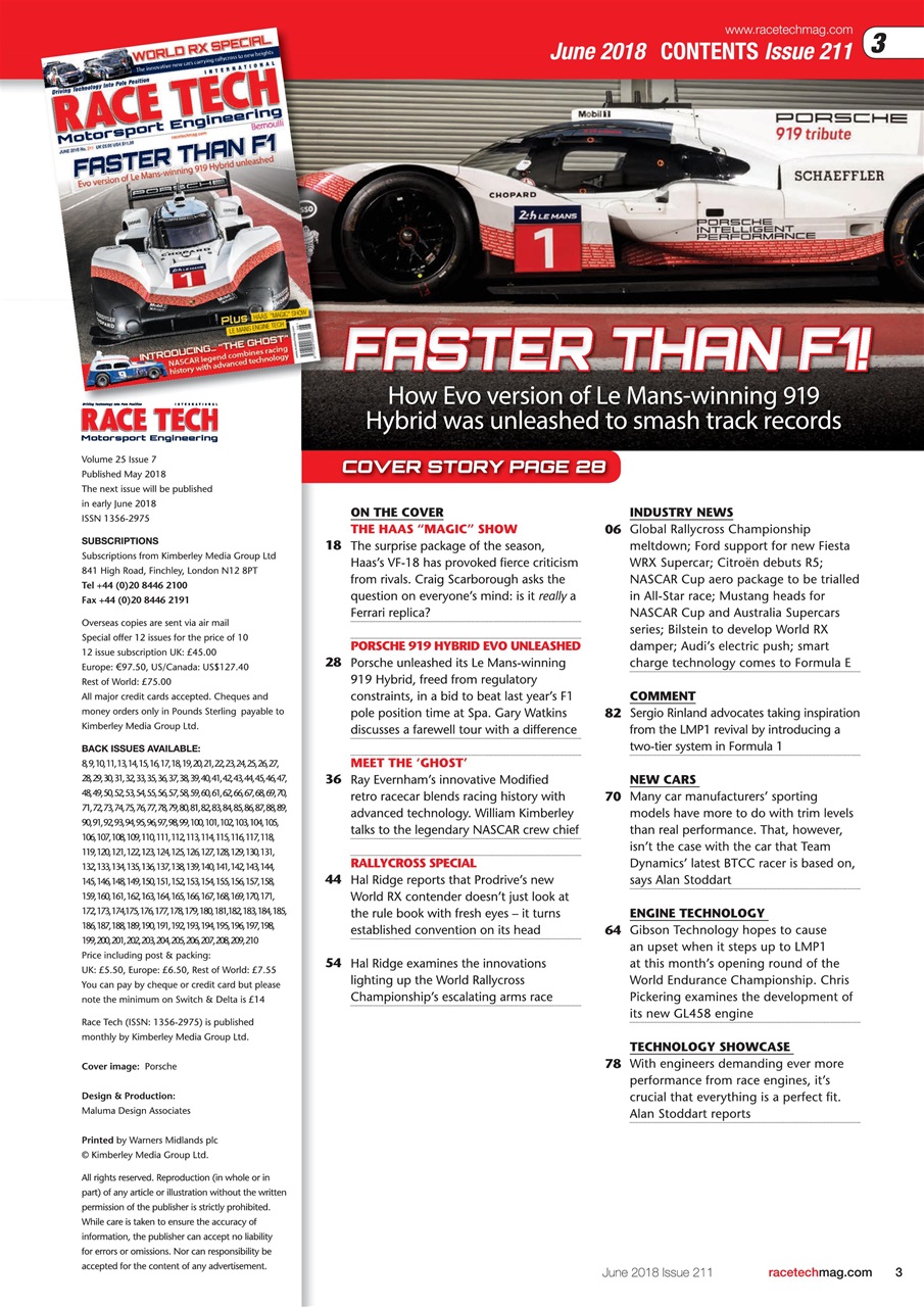 Race Tech Preview Pages