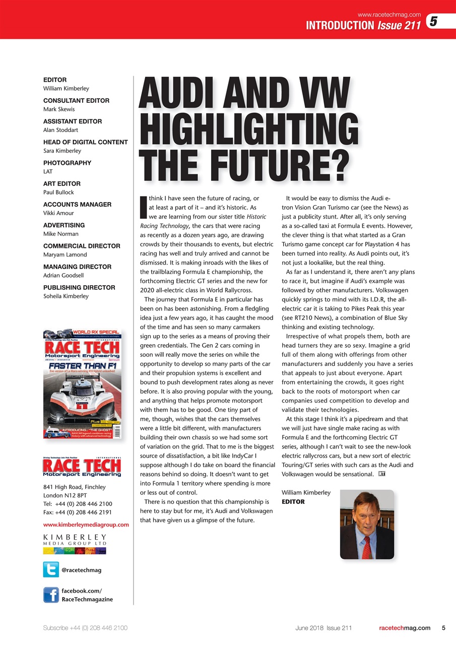 Race Tech Preview Pages