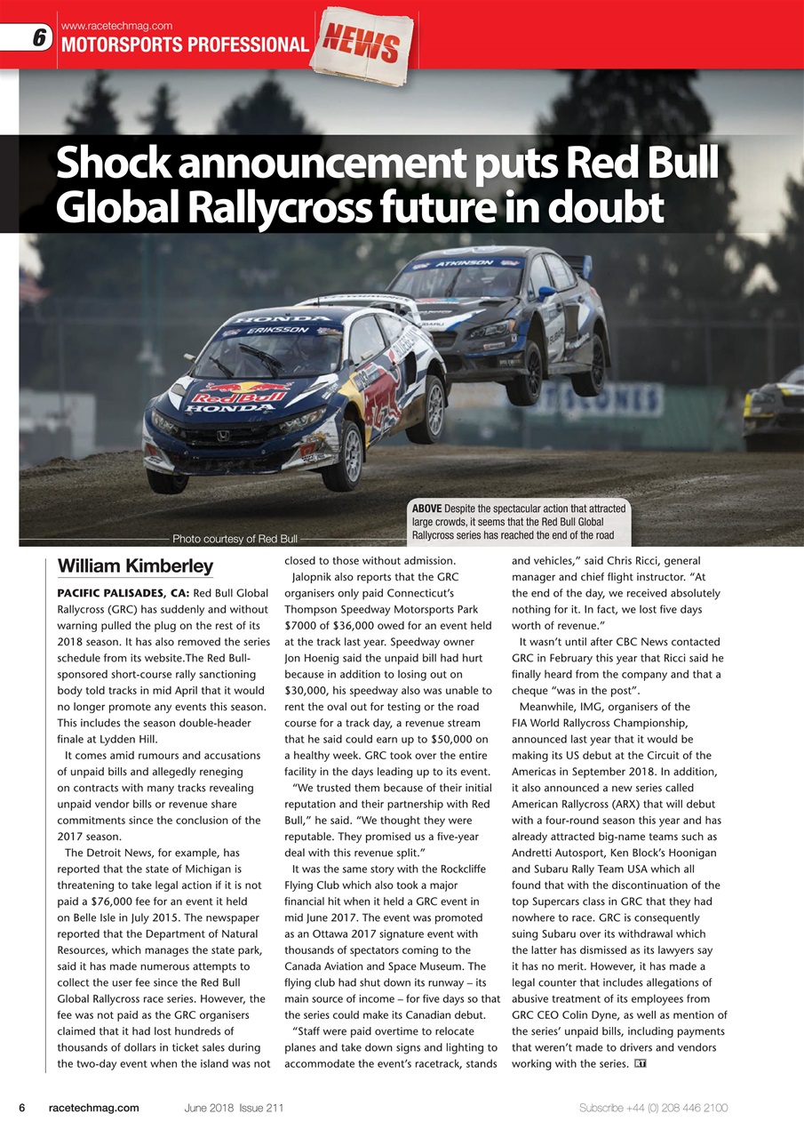 Race Tech Preview Pages